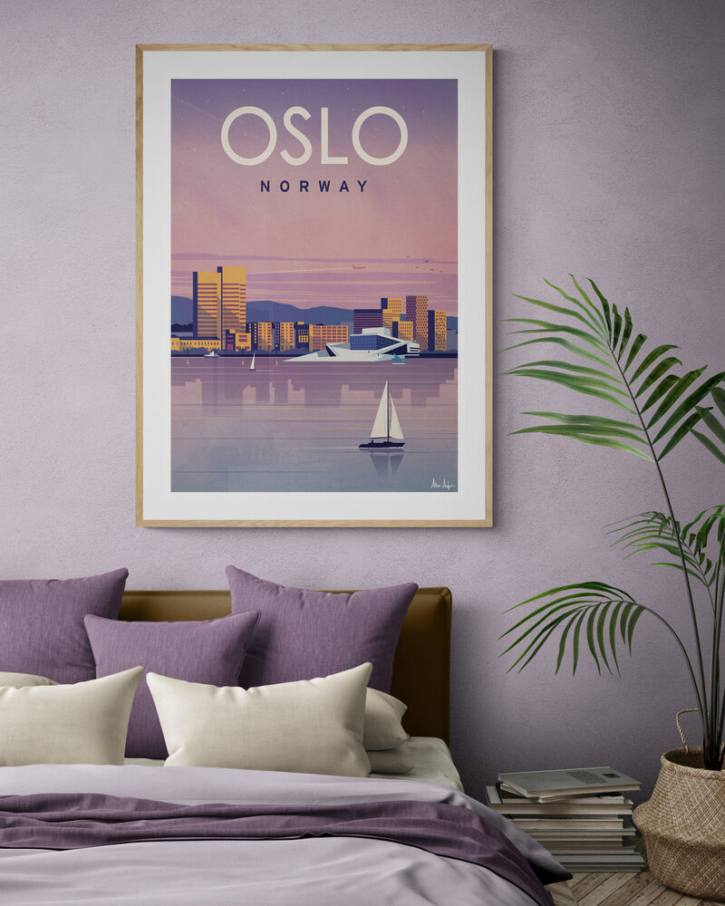 EDITIONS art print in a bedroom setting
