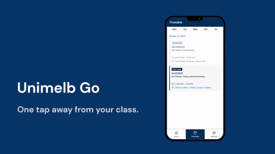 Unimelb Go closing title card
